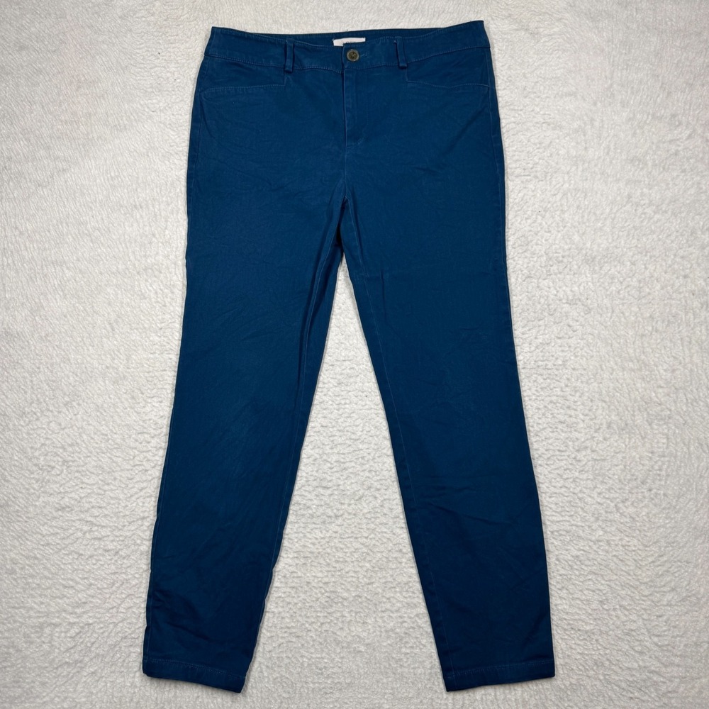 LOFT Curvy Skinny Pants Ankle Career Dress Pants Blue Women's Size 8 (32x26.5)‎